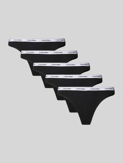 Calvin Klein Underwear String mit elastischem Bund im 5er-Pack Black 1