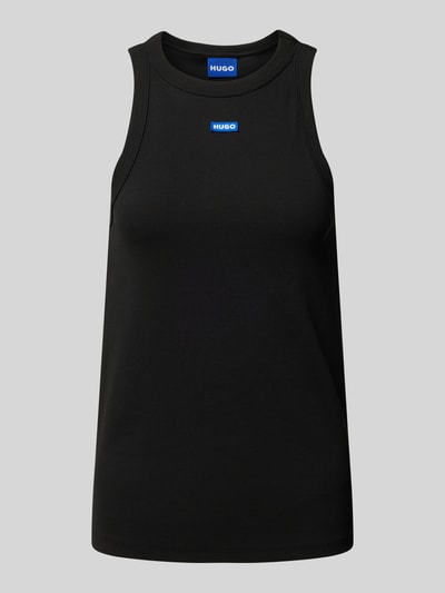 Hugo Blue Tanktop mit Label-Detail Black 2