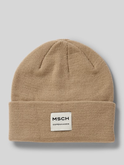 MSCH Copenhagen Czapka beanie z naszywką z logo model ‘Mojo’ Beżowy 1