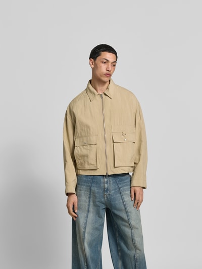 MAISON KITSUNÉ Regular Fit Jacke mit Umlegekragen Beige 4