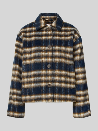 Jake*s Casual Boxy Fit Blouson mit Woll-Anteil Dunkelblau 2