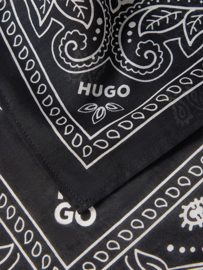 Produktfoto, Tuch aus reiner Baumwolle im 2er-Pack Modell 'BANDANA' von HUGO mit Allover-Paisley-Muster, Label-Applikation, Popeline.