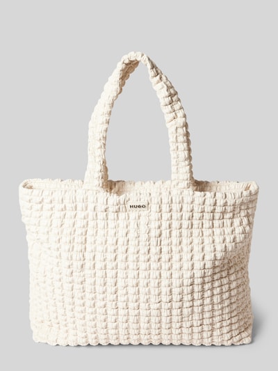 HUGO Shopper met labelbadge, model 'Mhati' Offwhite - 1