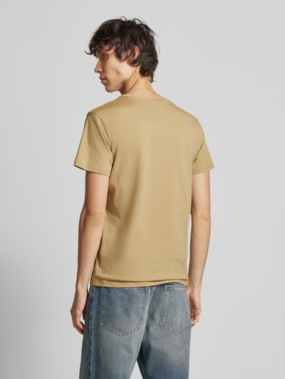 Tommy Jeans T-Shirt mit Label-Print Beige 5