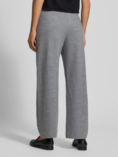 Lanius wide leg broek van scheerwolmix met elastische band Lichtgrijs - 5