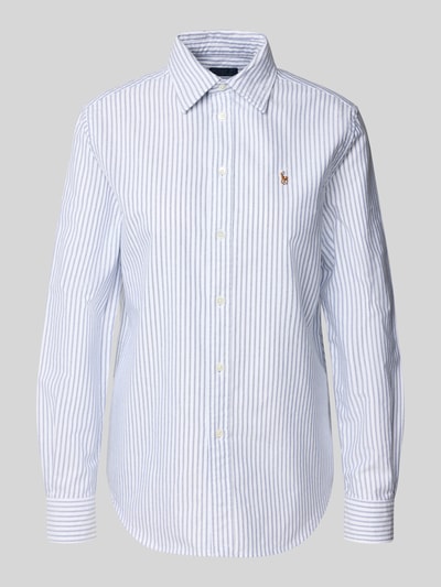 Polo Ralph Lauren Regular fit overhemdblouse met logostitching Lichtblauw - 2
