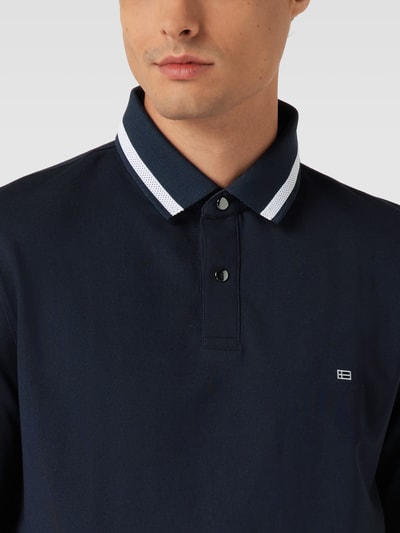 Christian Berg Men Poloshirt met contraststrepen Marineblauw - 3