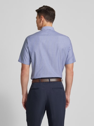 Eterna Modern fit zakelijk overhemd met streepmotief Marineblauw - 3