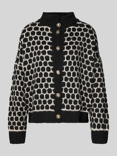 ZABAIONE Strickjacke mit Stehkragen Modell 'Ve44raa' Black 2