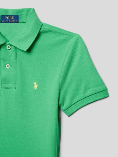 Polo Ralph Lauren Teens Slim fit poloshirt met logostitching Groen - 2