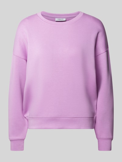 MSCH Copenhagen Oversized Sweatshirt mit Gerippte Abschlüsse Violett 2