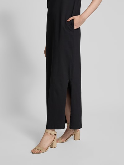 Selected Femme Długa sukienka z wypuszczanymi kieszeniami i rozcięciem Czarny 3