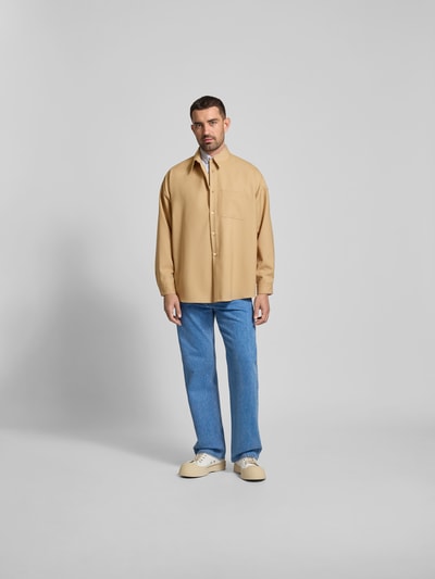 Marni Relaxed Fit Freizeithemd aus  Wolle Sand 1