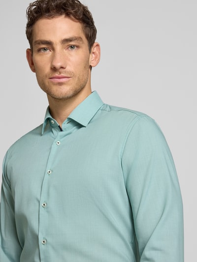 ETERNA Koszula biznesowa o kroju slim fit z mieszanki lyocellu z kołnierzykiem kent Zielony 3