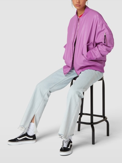 REVIEW Jacke in Leder-Optik Neon Pink 1