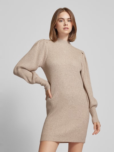 Only Strickkleid mit Turtleneck Modell 'KATIA' Beige Melange 4