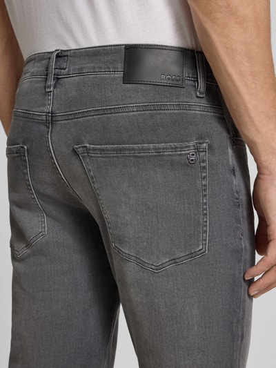 BOSS Orange Slim Fit Jeans aus Baumwoll-Mix Modell 'ONYX BO' Dunkelgrau 3
