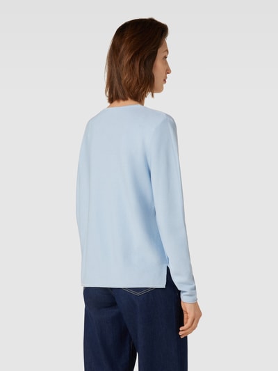 MAERZ Muenchen Gebreide pullover met afgeronde V-hals Bleu - 5