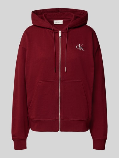 Calvin Klein Jeans Sweatjack met labelprint Bordeaux - 2