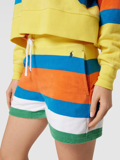 Polo Ralph Lauren Sweatshorts met blokstrepen, model 'TRY' Groen - 3