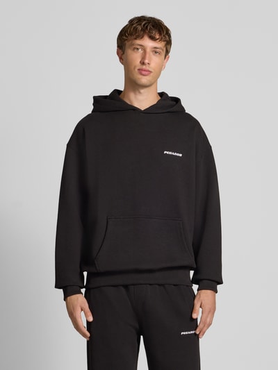 Pegador Oversized Hoodie mit Logo-Stitching und Känguru-Tasche Black 4