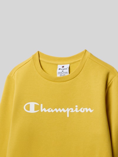 CHAMPION Sweatshirt mit Label-Print GELB 2