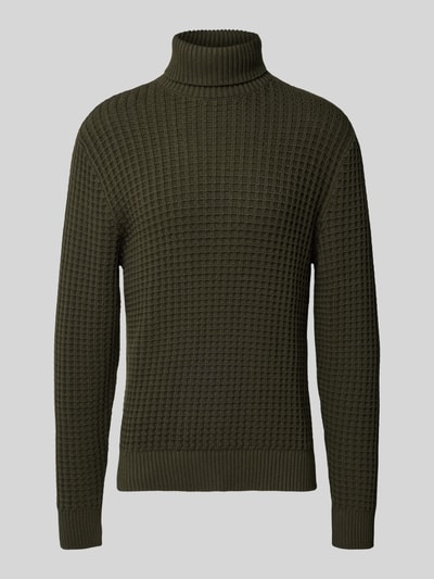 SELECTED HOMME Regular fit coltrui in wafelstructuur, model 'TOM' Donkergroen - 2