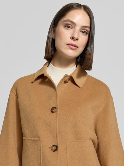 Marella Regular Fit Jacke aus Lanawoll-Mix Modell 'Tempio' Camel 3