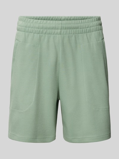 adidas Originals Regular fit sweatshorts met structuurmotief Lindegroen - 2