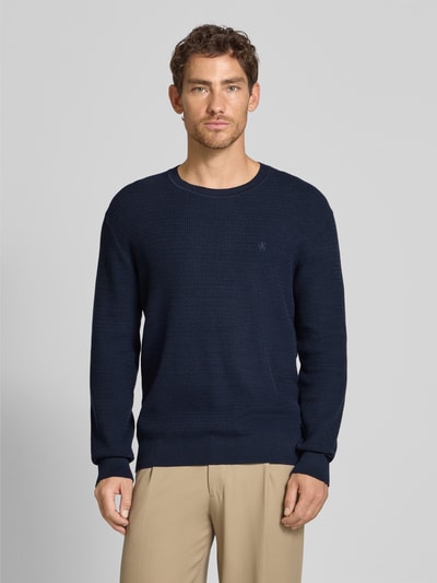 CK Calvin Klein Relaxed Fit Pullover in Strick-Optik Modell 'Texture' Marine 4
