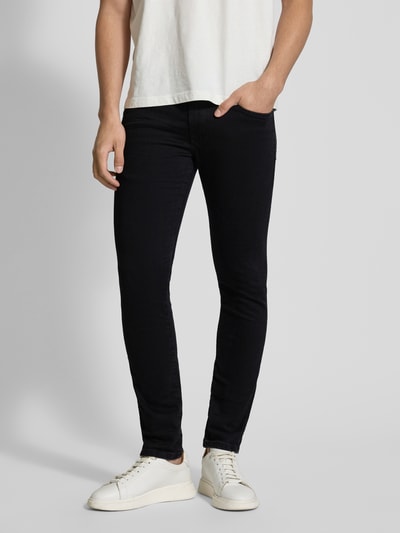 Tom Tailor Slim fit jeans met stretch, model 'Troy' Zwart - 4