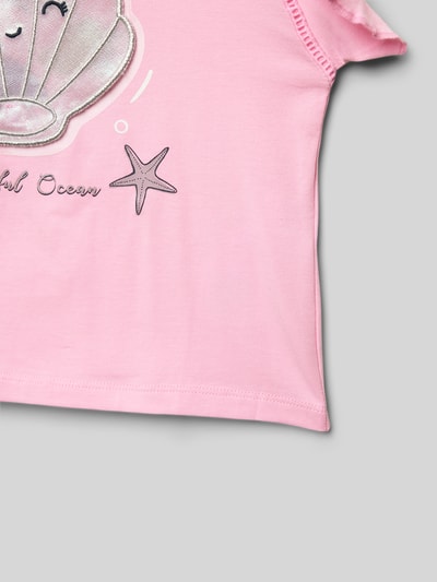 Name It T-shirt met statementprint, model 'SEA' Felroze - 2