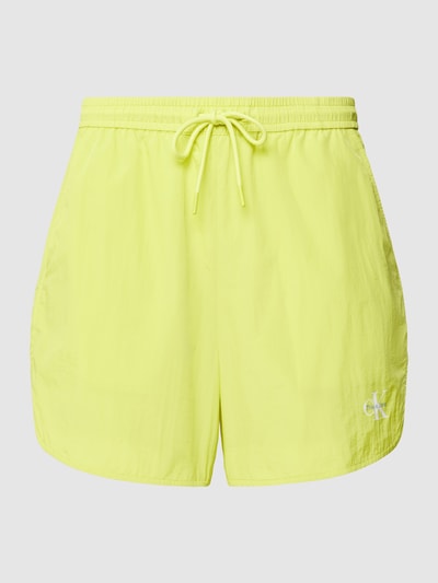 Calvin Klein Jeans Sweatshorts mit Logo-Print Neon Gelb 1