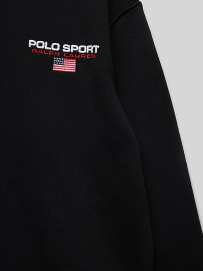 Polo Sport Sweatshirt met labelstitching Zwart - 2