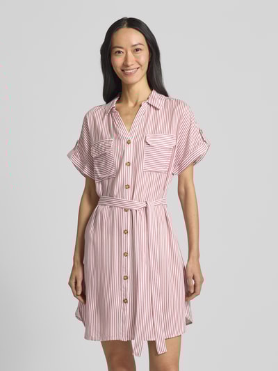 Vero Moda Getailleerde mini-jurk van pure viscose, model 'BUMPY' Oudroze - 4