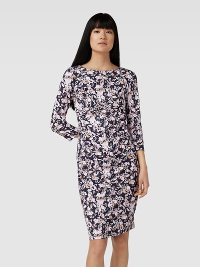 Montego Knielanges Kleid mit Allover-Print Marine 4