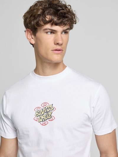 SANTA CRUZ T-Shirt mit Label-Print Weiss 3