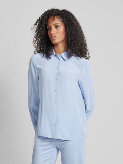 Marc Cain Seidenbluse mit Manschetten Hellblau 4