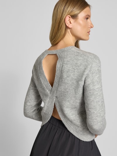 SUNCOO PARIS Strickpullover mit Rundhalsausschnitt Modell 'PLAMEDI' Hellgrau 3