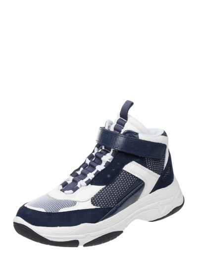 Calvin Klein Jeans Sneaker van suède en mesh Donkerblauw - 1