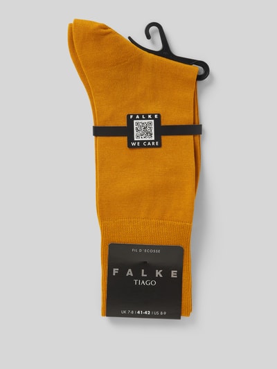 Falke Socken mit Label-Detail Modell 'Tiago' Senf 3