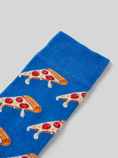 DillySocks Socken mit Motiv-Stitching Modell 'Pizza Drip' Royal 2