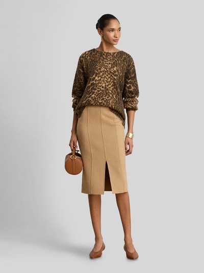 Lauren Ralph Lauren Pullover aus Mohair mit weichem Flauschstrick Mittelbraun 1