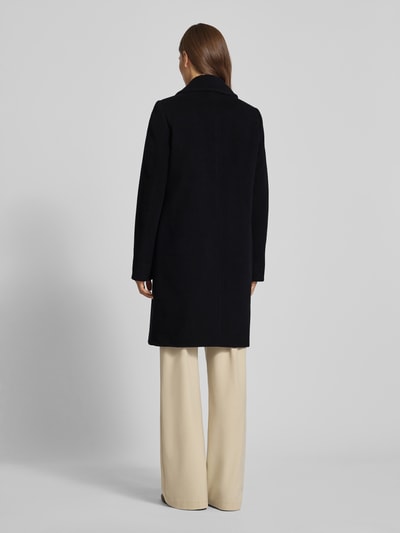 Milo Coats Kurzmantel aus Lanawolle-Mix mit Umlegekragen Modell 'ISA' Black 5