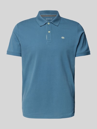 Tom Tailor Regular Fit Poloshirt aus Baumwoll-Piqué mit Logo-Stitching Dunkelblau 2