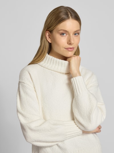 s.Oliver RED LABEL Golf o kroju regular fit z mieszanki bawełny Złamany biały 3