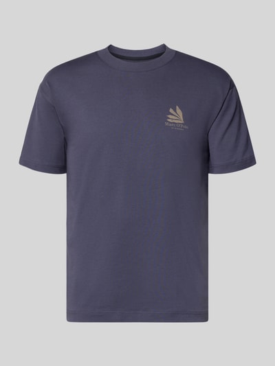 Marc O'Polo T-shirt o kroju relaxed fit z czystej bawełny Ciemnoniebieski 2