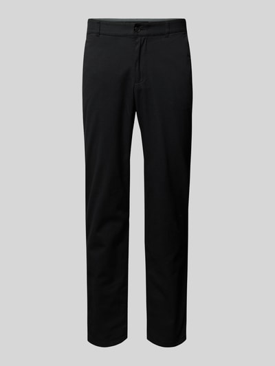 Christian Berg Men Regular fit broek met riemlussen Zwart - 1