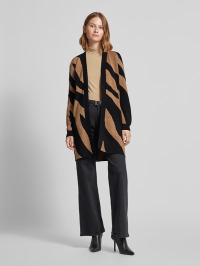 Vero Moda Long Cardigan mit langen Arm Modell 'NANCY' Black 1