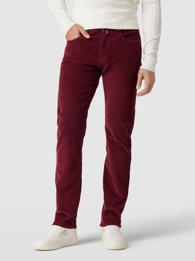 Pierre Cardin Corduroy broek in 5-pocketmodel, model 'Lyon' Rood - 4